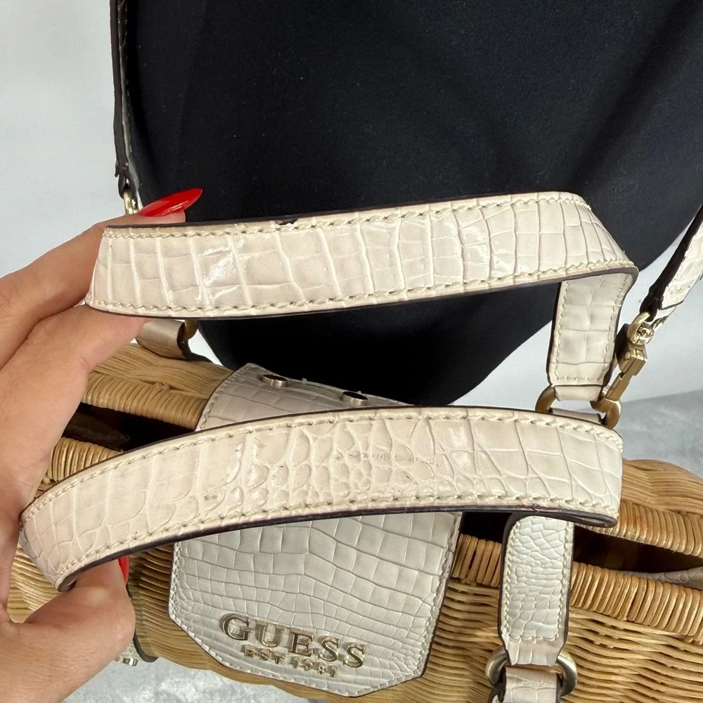 Guess wicker satchel